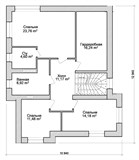 Проект дома D-145. Дом с террасой 4 спальни D-145