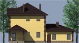 Проект дома D-146. Дом из кирпича, двухэтажный, с гаражом D-146