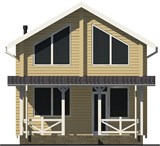 Проект дома A-109. Дом из бруса A-109