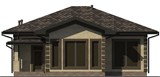Проект дома B-314. Кирпичный одноэтажный дом B-314