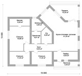 Проект дома B-319. Дом 15 на 13 м B-319