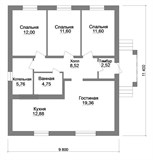 Проект дома A-066. Недорогой дом до 100 м2 A-066