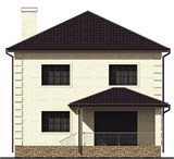 Проект дома D-013. Узкий двухэтажный дом D-013